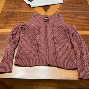 Cold shoulder sweater!